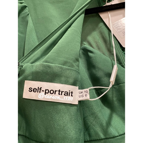 NWT Self Portrait Chiffon Pussybow Midi Dress US6 - Picture 8 of 15